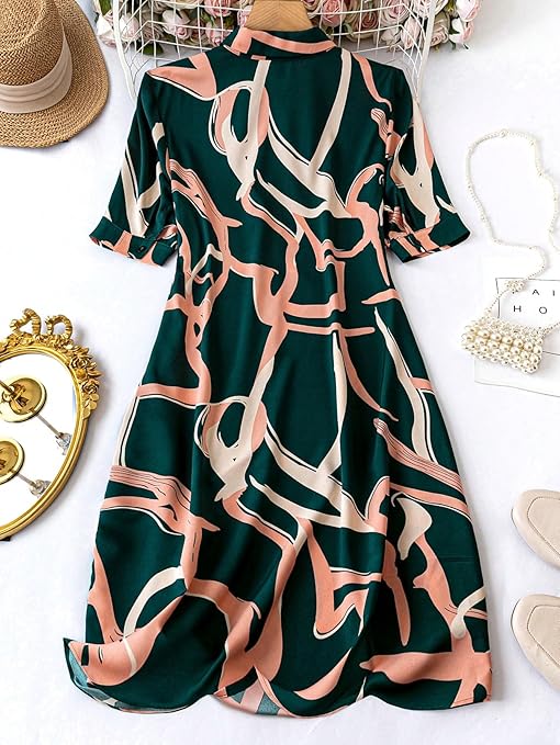 LOOK FASHION Women’s One Piece Dress – Stylish Midi Party Dress for Women | Summer Casual Wear for Events, Date & Evening Look